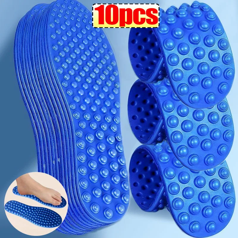 

2/10pcs Massage Insoles Shock Absorption Shoe Pad Men Women Comfort Foot Fatigue Relief Soft Sports Running Shoes Inserts Soles
