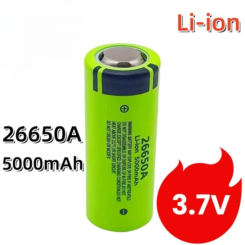 

100% brand new,original,high-quality,true capacity 26650A 5000mAh 3.7V lithium-ion rechargeable battery 26650 flashlight