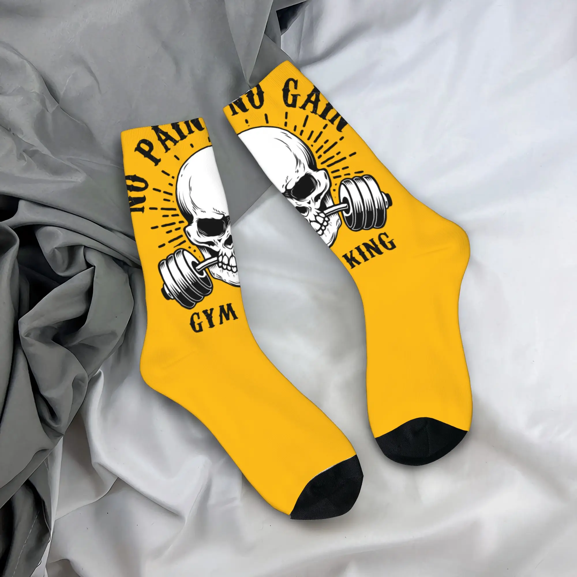 

Мужские носки Custom Cute Men's No Pain No Gain, унисекс, комфортные, теплые, с 3D-принтом, для бодибилдинга, фитнеса и тренажерного зала.