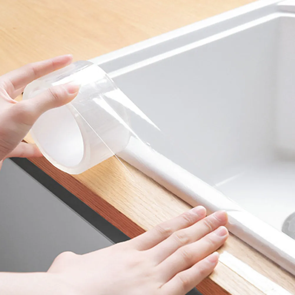 3Cm X 3M PVC Self-Adhesive Waterproof Kitchen Sink Tape for Stoves Cabinets Toilets Crevice Seal Strip Easy Clean