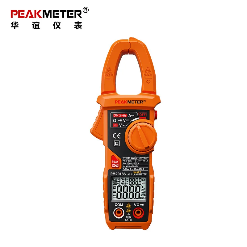 PM2018 series digital clamp multimeter Intelligent range burn resistant AC 600A NCV voltage dual display