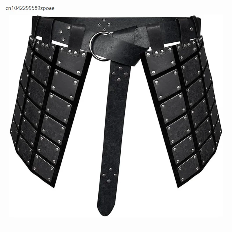 Cavaliere vichingo medievale Gladiatore Cintura in pelle Tasset Faulds Guerriero romano Costume cosplay Larp Armatura Kilt Gonna da battaglia Uomo Donna