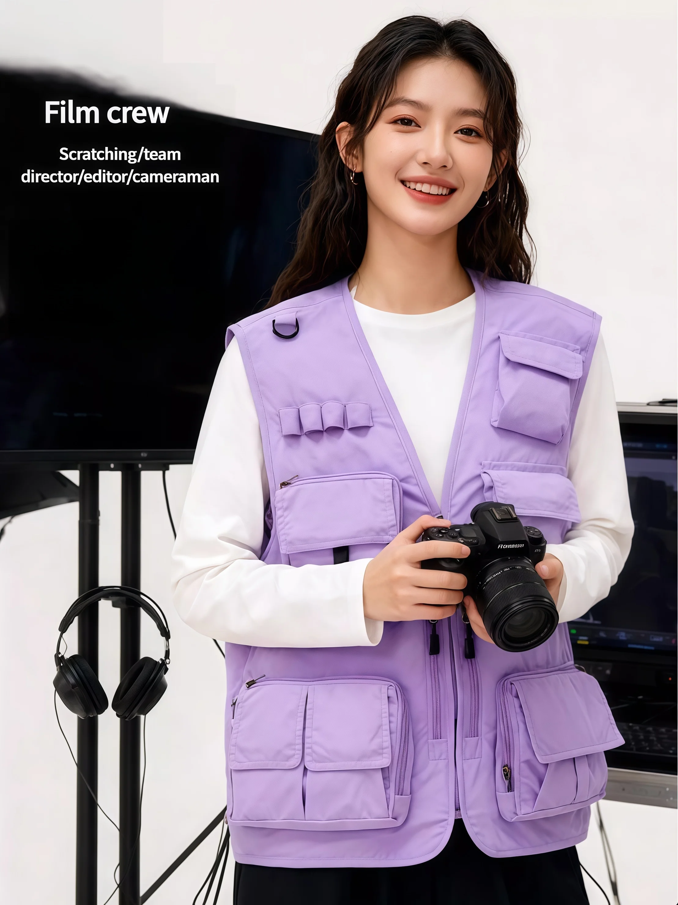 16 colors 7XL large size Multi-pocket function vest Outdoor photography  loose and fashionable sport jacket Custom logo