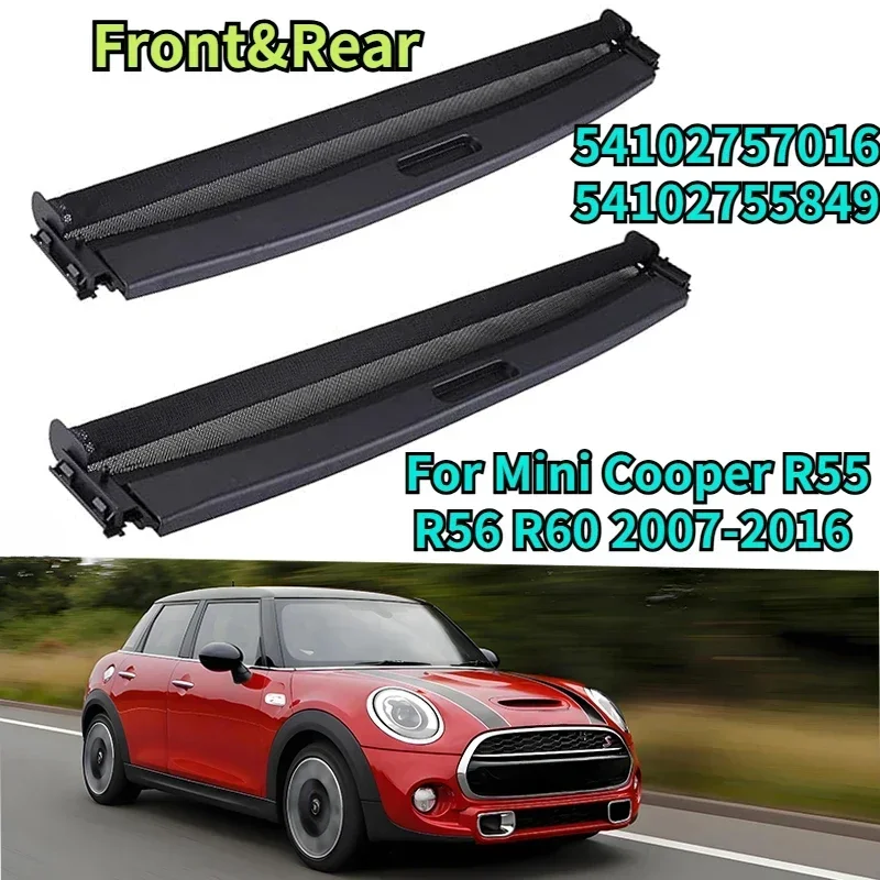 54102757016 54102755849 Front&Rear Black Panoramic Sunroof Sunshade Cover Assembly For Mini Cooper R55 R56 R60 2007-2016