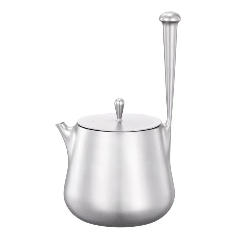 غلاية Dubhe من التيتانيوم، غلاية يدوية بالتنقيط، وعاء قهوة طويل وضيق مع مقبض مضاد للحرق، 1000 مل