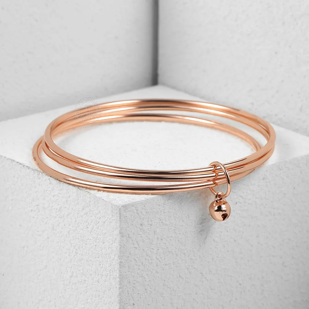 585 Rose Gold Color Bracelet Link Chain for Women Girl Wristband Wedding Jewelry Clearance Low Price CB56