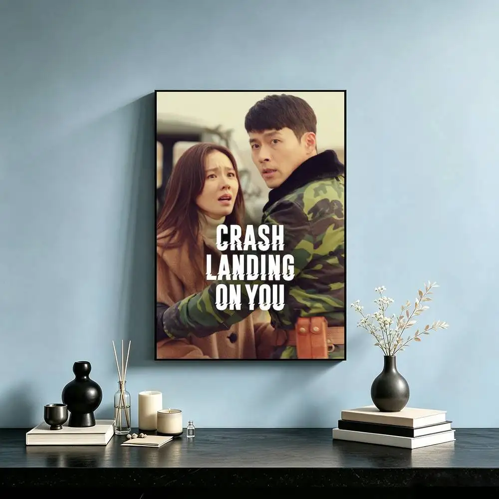 Crash Landing on You Korean TV Poster High Quality Dorm Living Room Aesthetic Wall Decoration Painting Stickers Gift