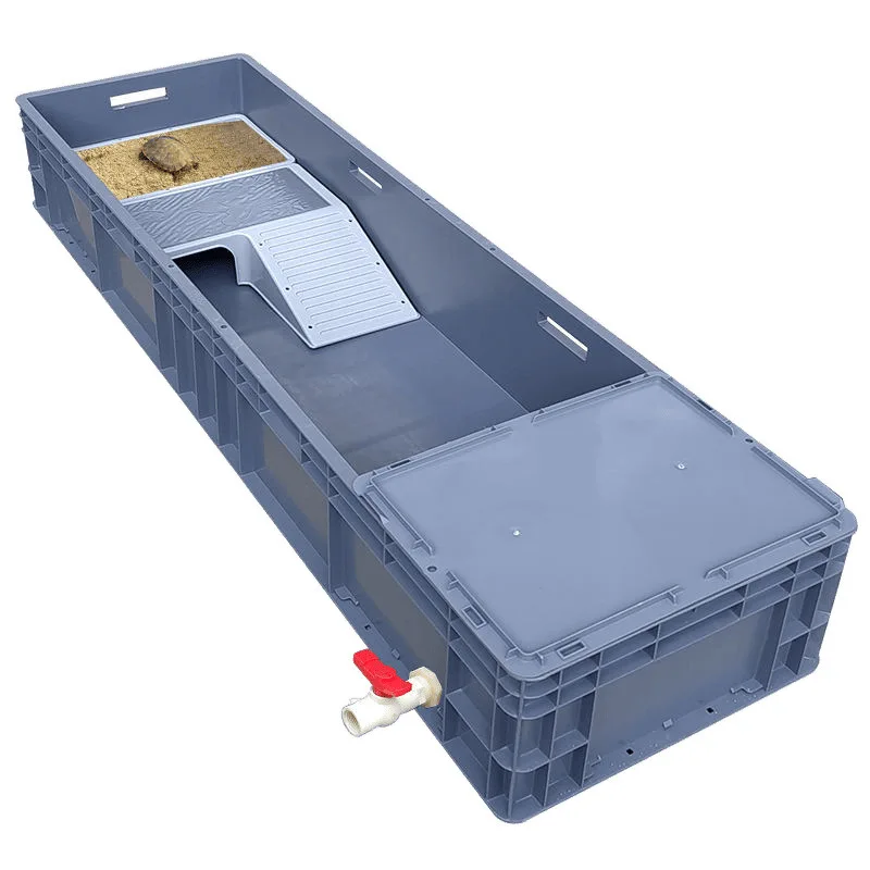 

Turtle tank large feeding box household turtle feeding turtle box thickened turtle tank side row plastic fish box factory