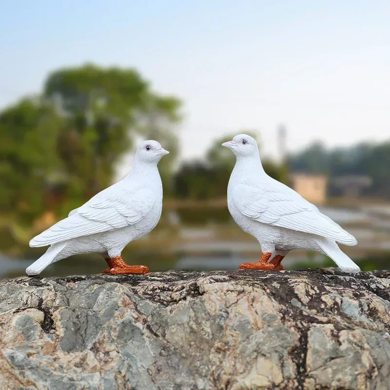 Outdoor Dove Statue Home Furnishings Resin Decoration Birds Hotel Crafts Simulated Animal Ornament Creative Figurines Miniatures