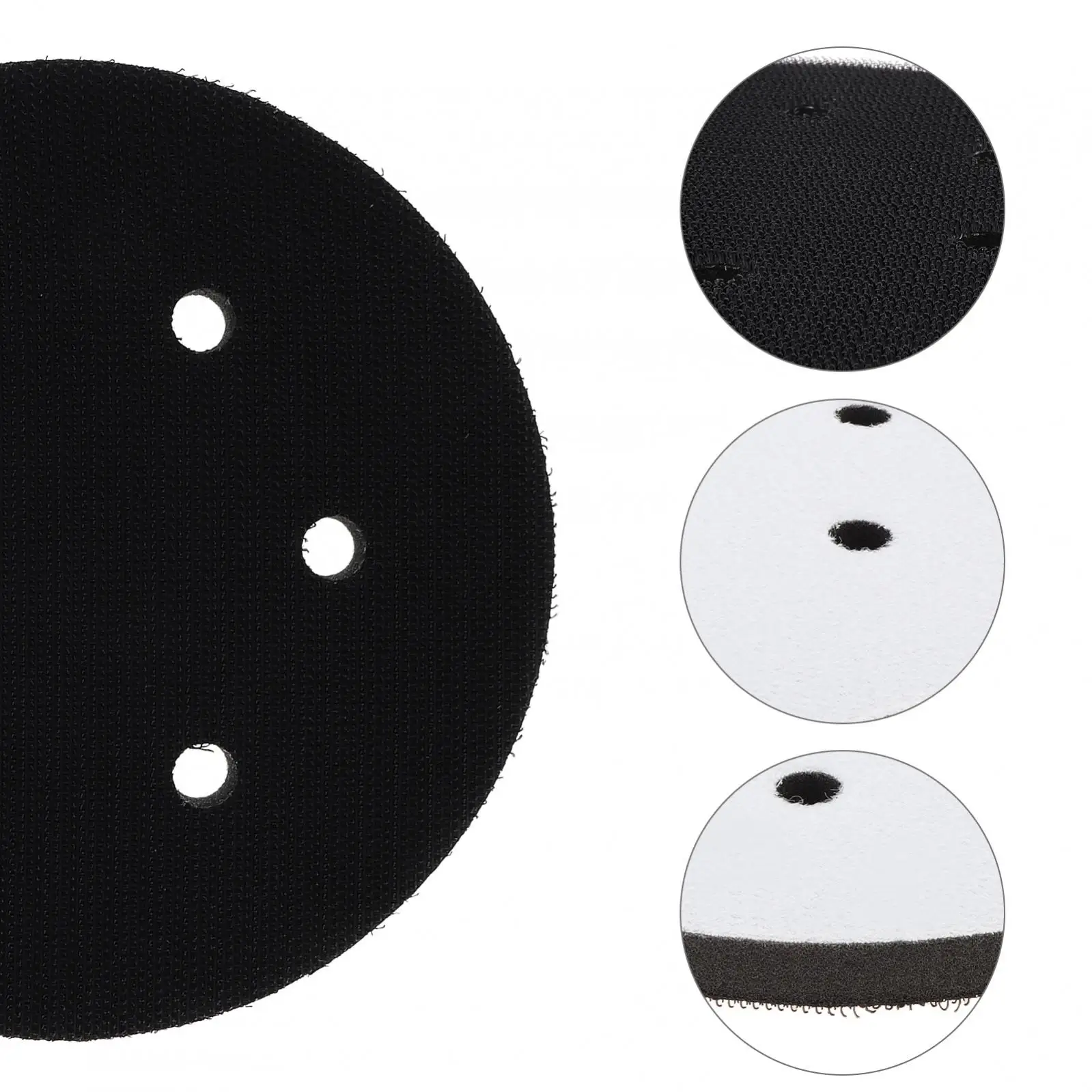 150mm / 6 Inch 6 Hole Sander Backing Pad Soft Sponge Interface Polishing Sand Discs for Hook and Loop Sander Backing Pad