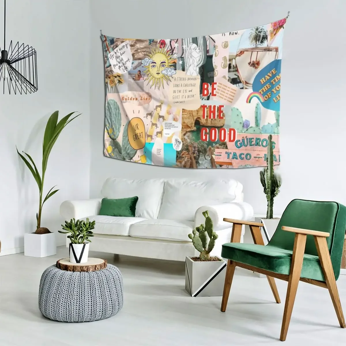 

SUMMER COLLAGE Tapestry Decorations For Room Decoration Room Wallpaper Carpet On The Wall Tapestry