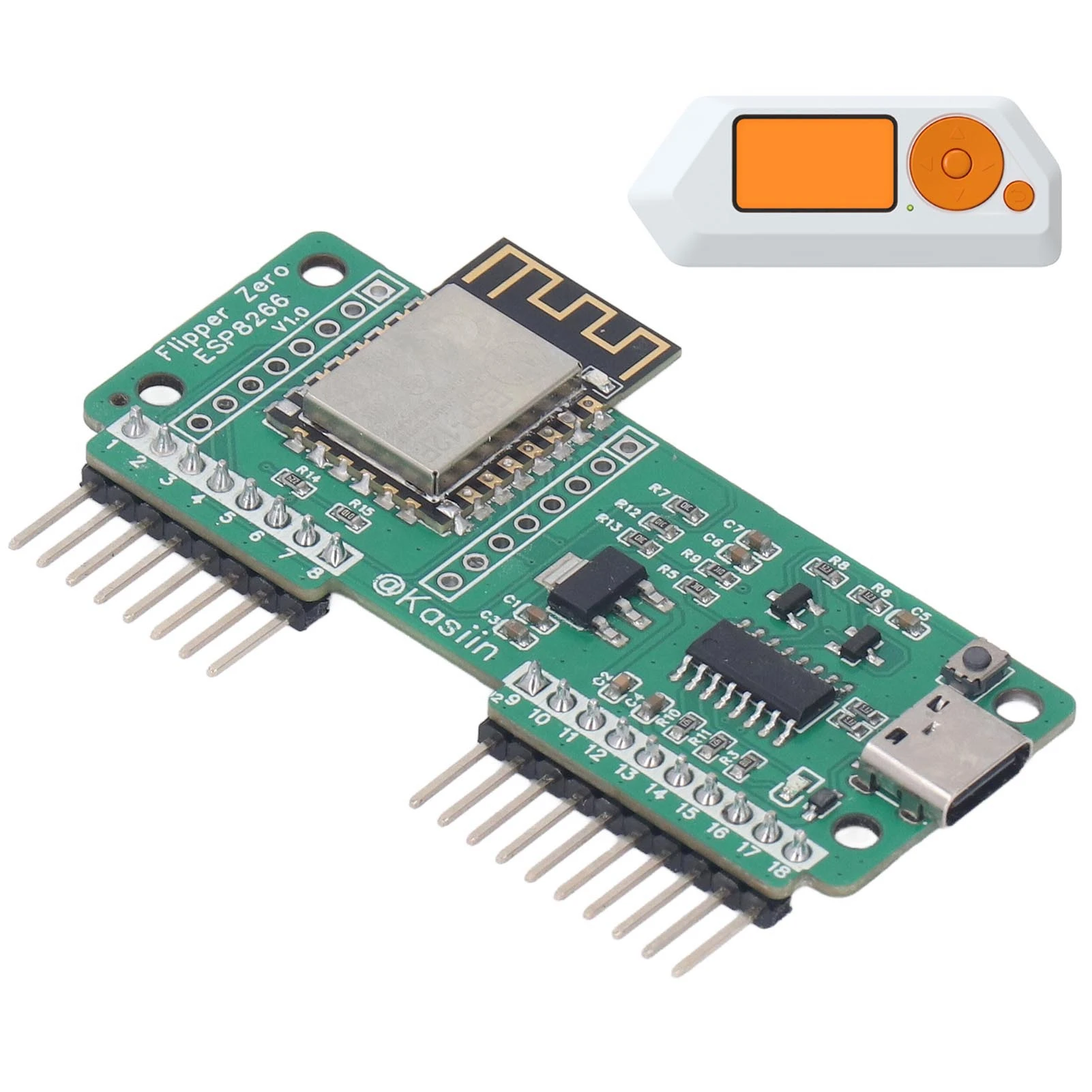 WiFi Board for Flipper Zero ESP8266 WiFi Module for Flipper Zero CH340C Serial Port Chip Type C Interface Development Module