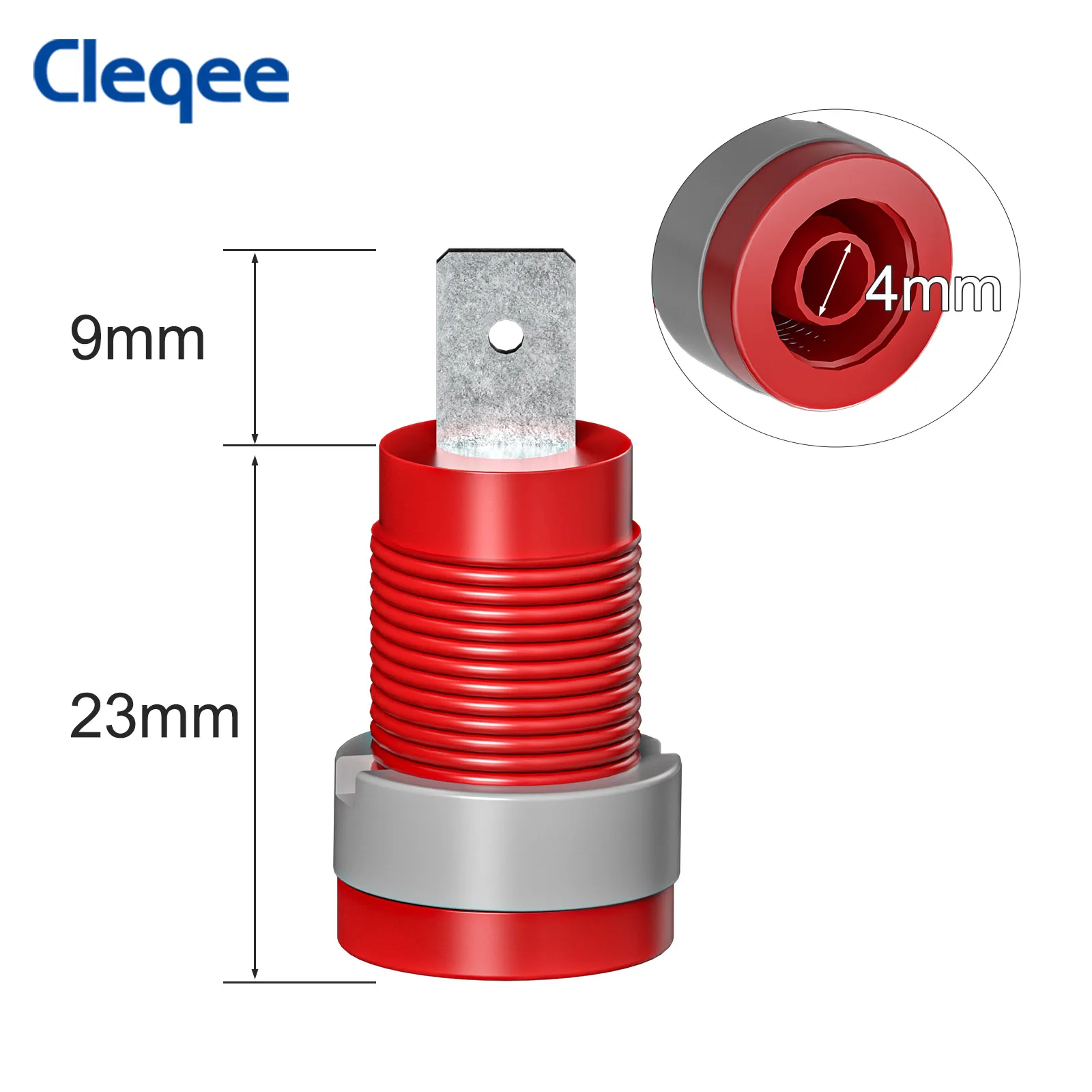 Cleqee P40018A 4mm Banana Female Jack Panel Mount Socket Binding Post Adapters Ten Colors for 4mm Banana Plug Connectors