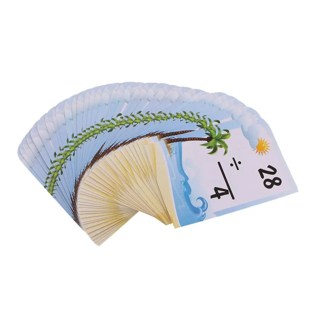 Multiplication Division Math Flash Cards Educational Materials Multicolor Paper for Kids Math Toys Learning