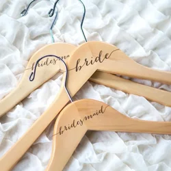 Bride to be groom Maid of Honor Bridesmaid Hangers Wedding engagement bachelorette hen party bridal shower Dress decoration gift