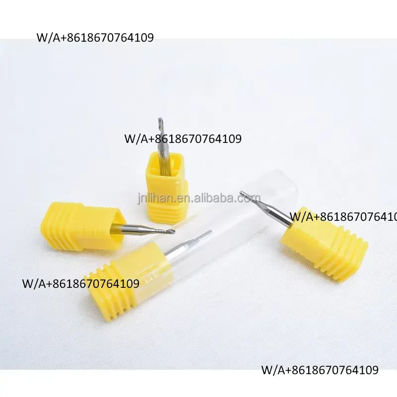 2026 PCD CARBIDE 3.175mm Single Flute Spiral Diamond Coated CNC Router Bit for Wood Plastic Board Cutting