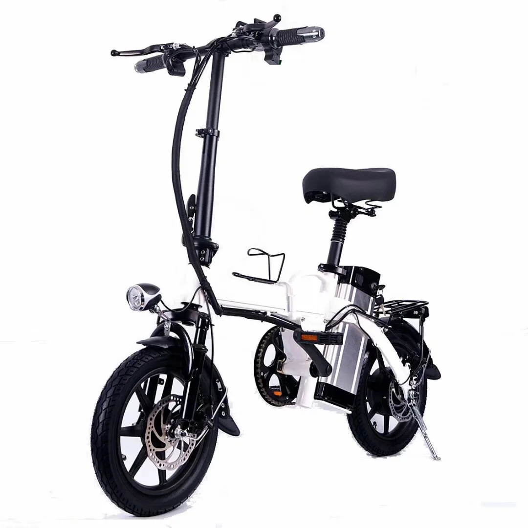 Mini Smart Unisex Electric Folding Bike Steel Lithium Battery 48V Rear Hub Motor Urban Folding Electric Bike off view 4