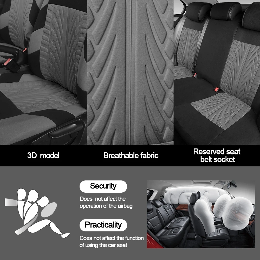 Universal Car seat cover auto Seat Cover 3D Printed Embroidered Fashionable Automotive Interior 5