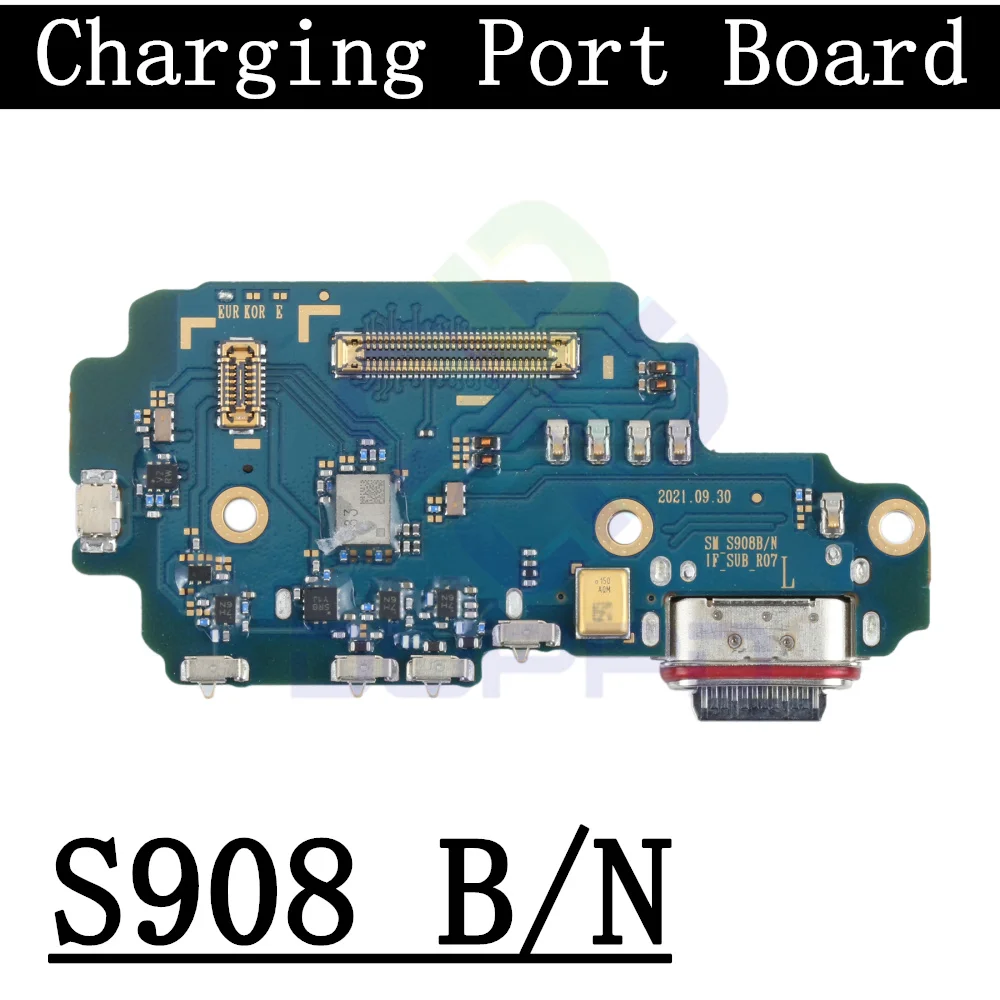 Top Ear Loud Speaker SIM Card Charging Port Board For Samsung S22 Ultra 5G Power Volume Signal Antenna LCD Motherboard Main Flex