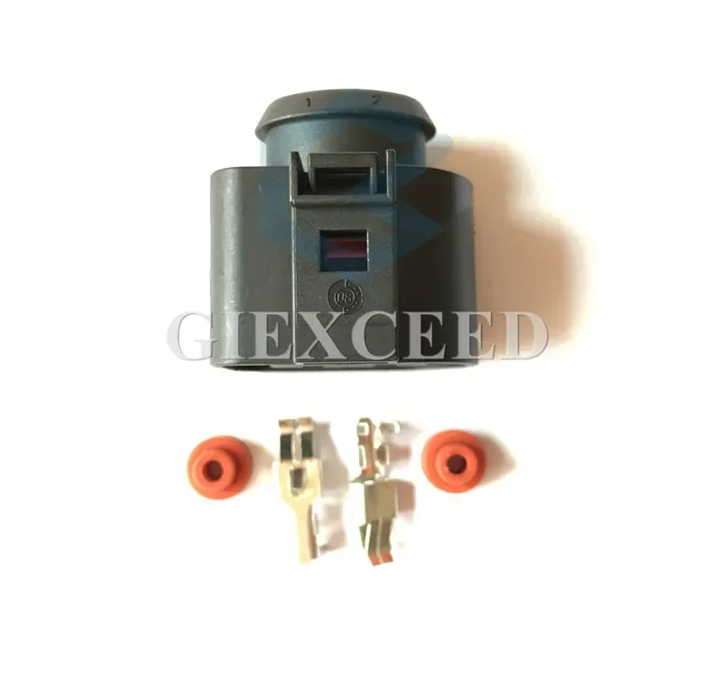 2 Sets 2 Pin AC Assembly 1JO 973 752 / 1J0973752 Auto Fuel Injection Connector  Fan Socket For VW Toyota Honda Hyundai Elantra