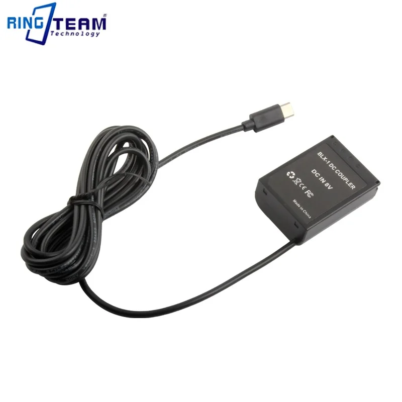 Type-C USB-C Type C BLX-1 BLX 1 DC Coupler BLX1 Dummy Battery Straight Cable for Olympus OM1 OM-1 Micro SLR Camera
