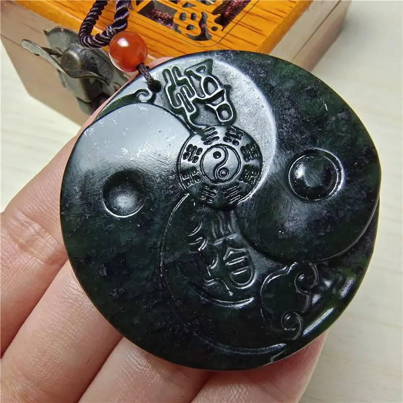 Yao Wang Shi Bagua Yu Pei Yu Tai Chi Pendant Yu Shi Wudao Necklace Ping An Pendant