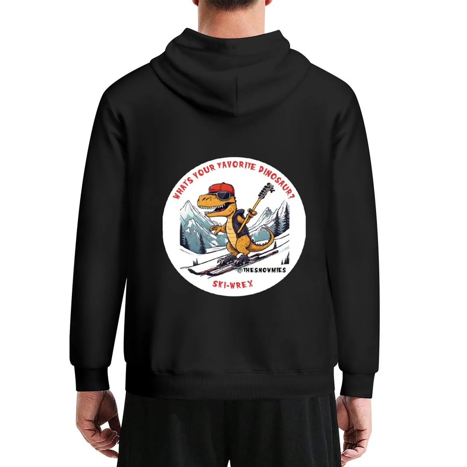 

What's your favorite dinosaur It's Ski-Wrex! Hoodie men's sweat-shirt set clothes for men japanese style hoodie