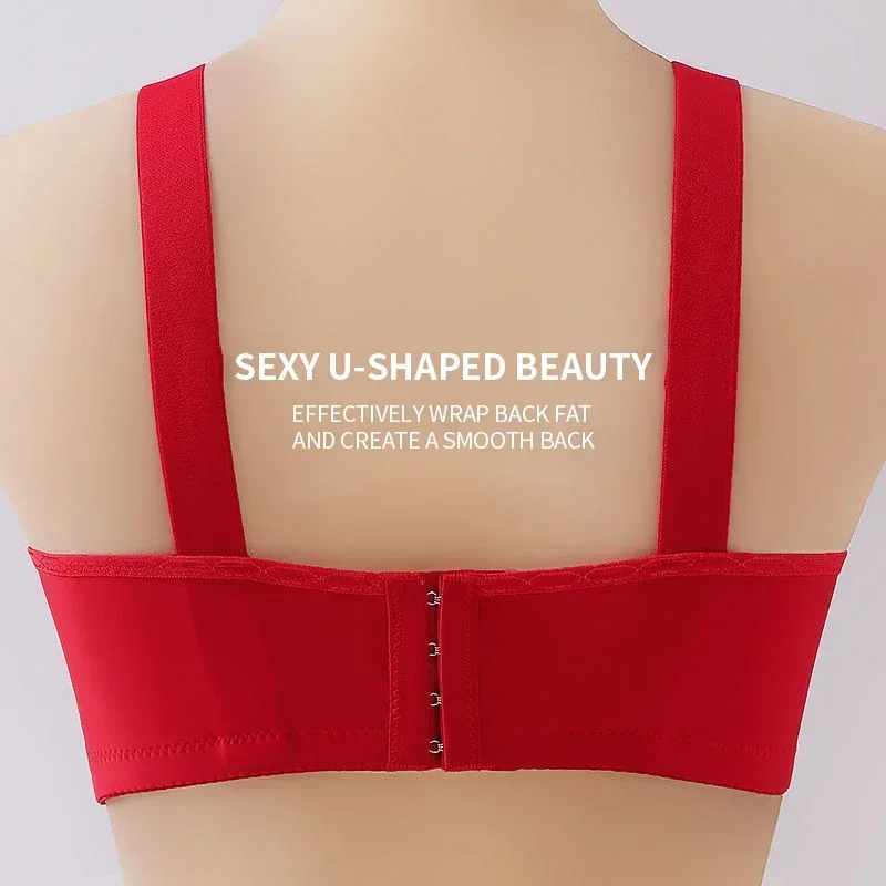 Sujetador de ropa interior de talla grande sin anillo de acero para mujer, sección delgada, transpirable, absorbente de sudor, Sexy