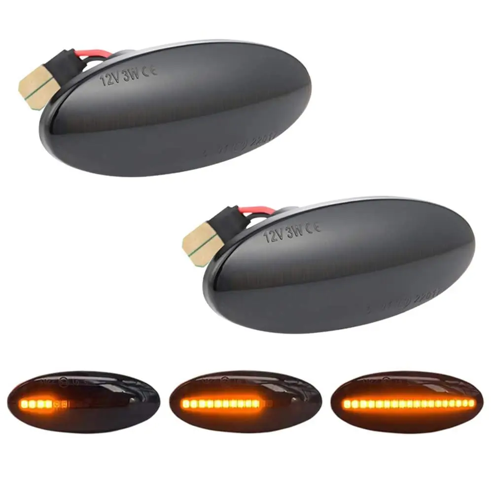 Car Side Marker Lights Dynamic LED Turn Signal Light For Nissan Qashqai J10 X-trail T31 Cube Juke Leaf Micra K13 Note E11 NV200