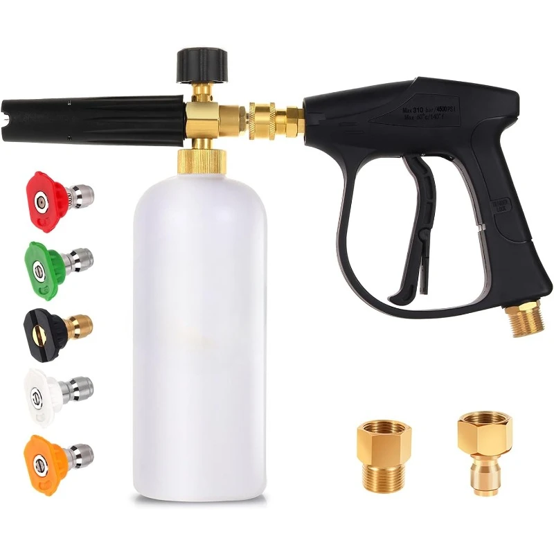 

DUS-018 Foam Cannon Lance Pressure Washer Nozzle Tip Spray Gun 3000 PSI Jet Wash Car Detailing