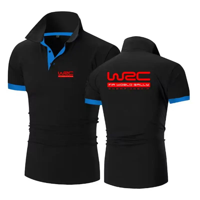 World Rally Championship WRC New Fashion Polo Shirt Men Casual Turn Down Collar Short Sleeve Shirt Slim Fit Summer Tops Polo