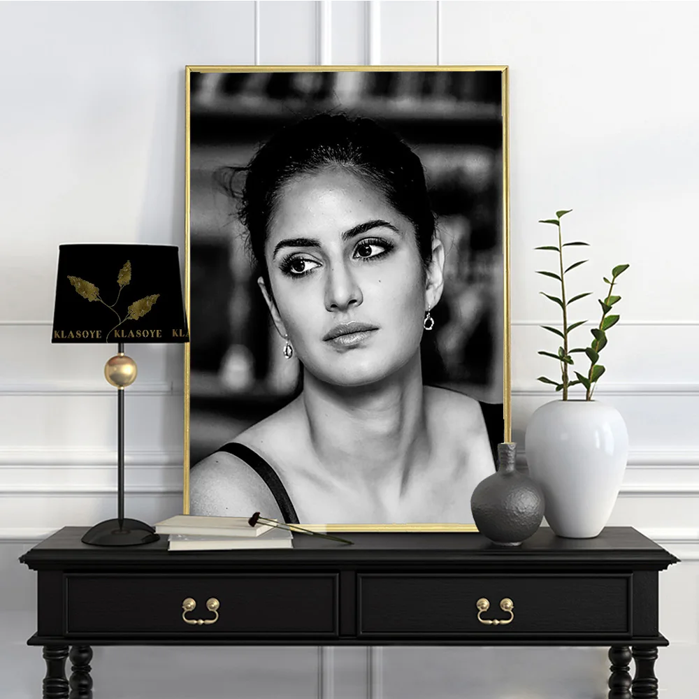 Katrina Kaif Famous Actress Art Print Black White Poster Star Photo Wall Stickers Living Room Modern Home Decor Canvas Painting