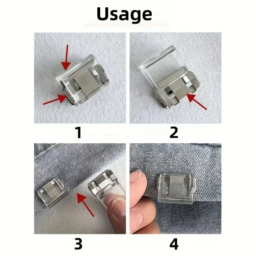 Fastener Cinch Clip for Clothes Stationery Clips Sleeve Fixing Clip Invisible Pants Leg Shortening Clip Apparel Sewing Supplies image 6