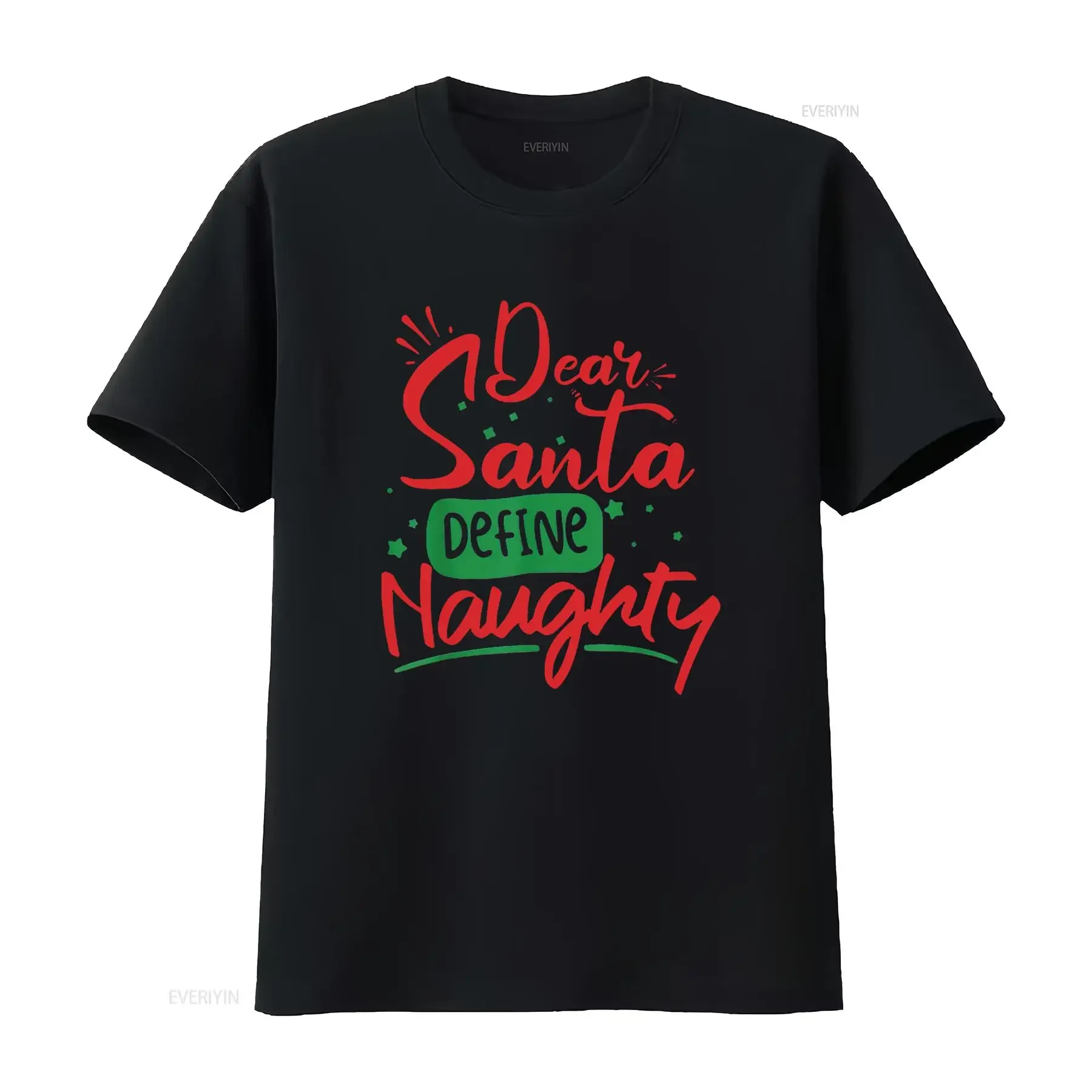 Womens Dear Santa Define Naughty T Shirt Funny Christmas Matching Black Medium vintage Washed Soft Comfortable graphic