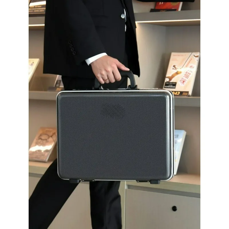 Men's Handheld Business Briefcase, Aluminum Frame, Important Documents Storage, New Design