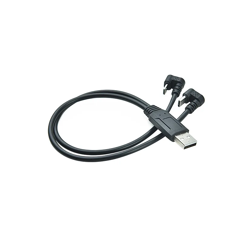 An-droid TYPE C ذكر + micro5p ذكر واحد إلى اثنين من الهاتف المحمول اللوحي البيانات على شكل حرف U كابل شحن 1/2