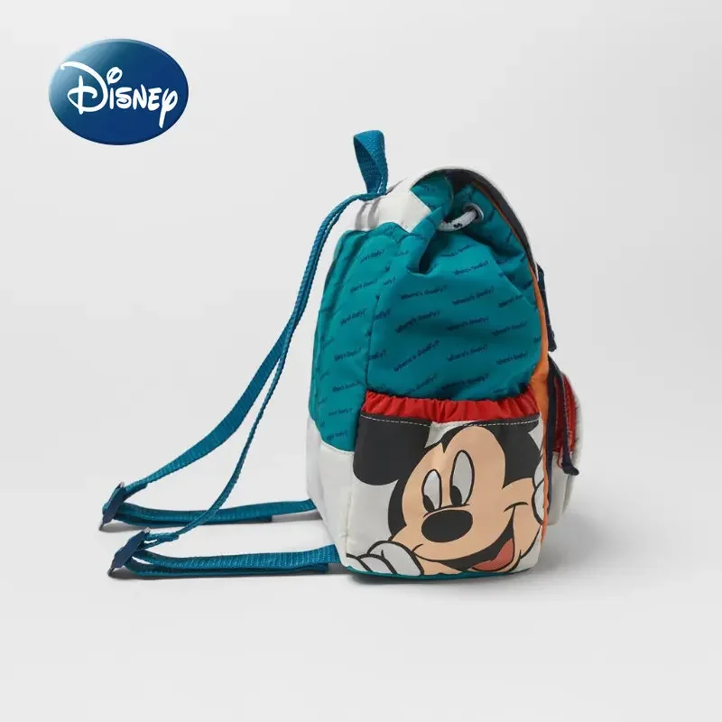 Disney-mochila con cordón para niños, morral escolar de marca de lujo con dibujos animados, bonita, de alta calidad, a la moda