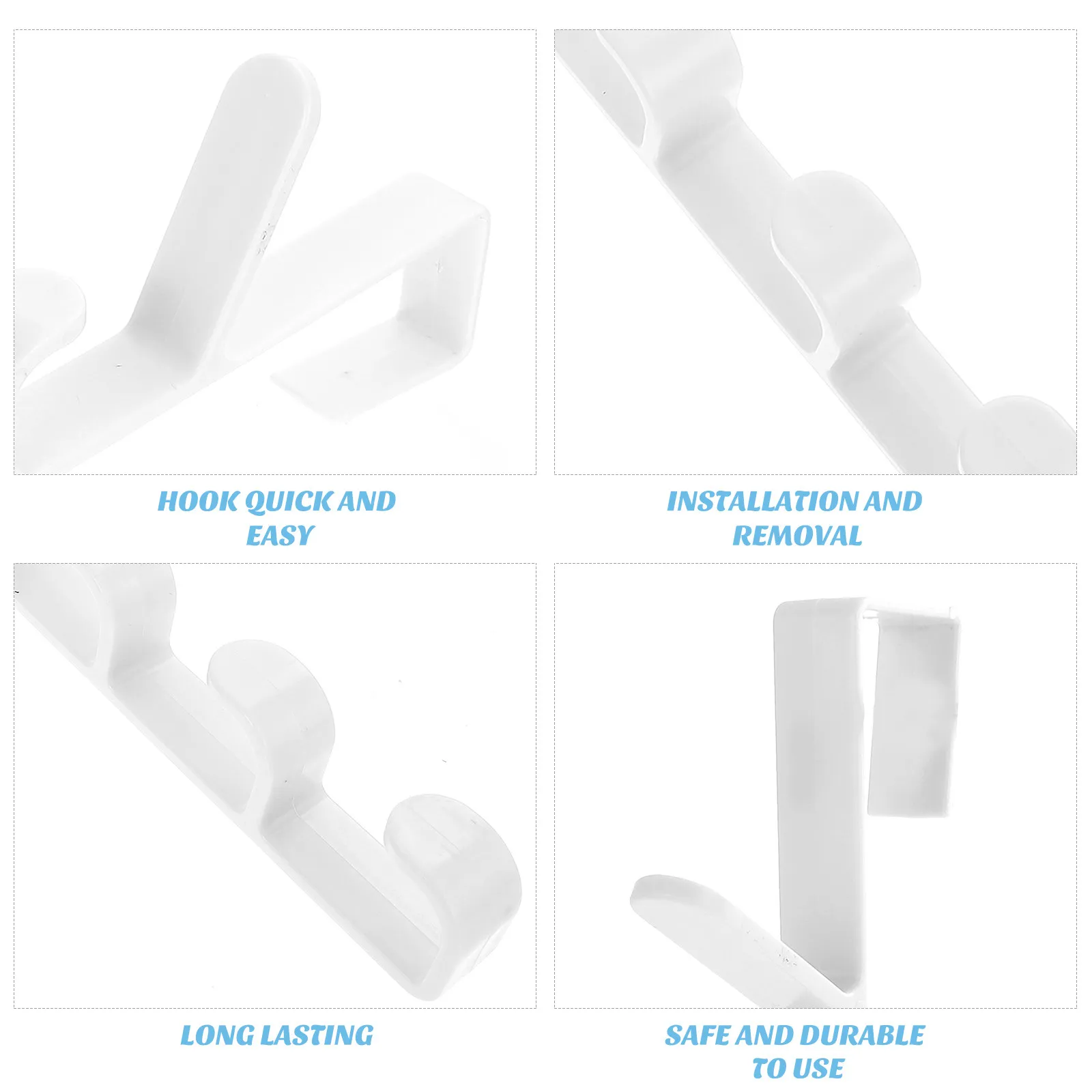3Pcs ABS Over The Door Hook Set 5 Hooks Per Unit Installation Door Back Hanger for Office Garage Locker Factory