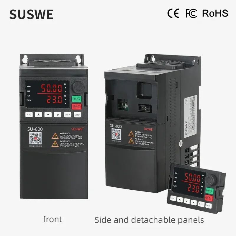 Inwerter VFD SU800 220V do 380V 1-3 KM 0.75/1.5/2.2/4/5.5/7.5kW regulator prędkości silnika napęd o zmiennej częstotliwości sterowania wektorowego