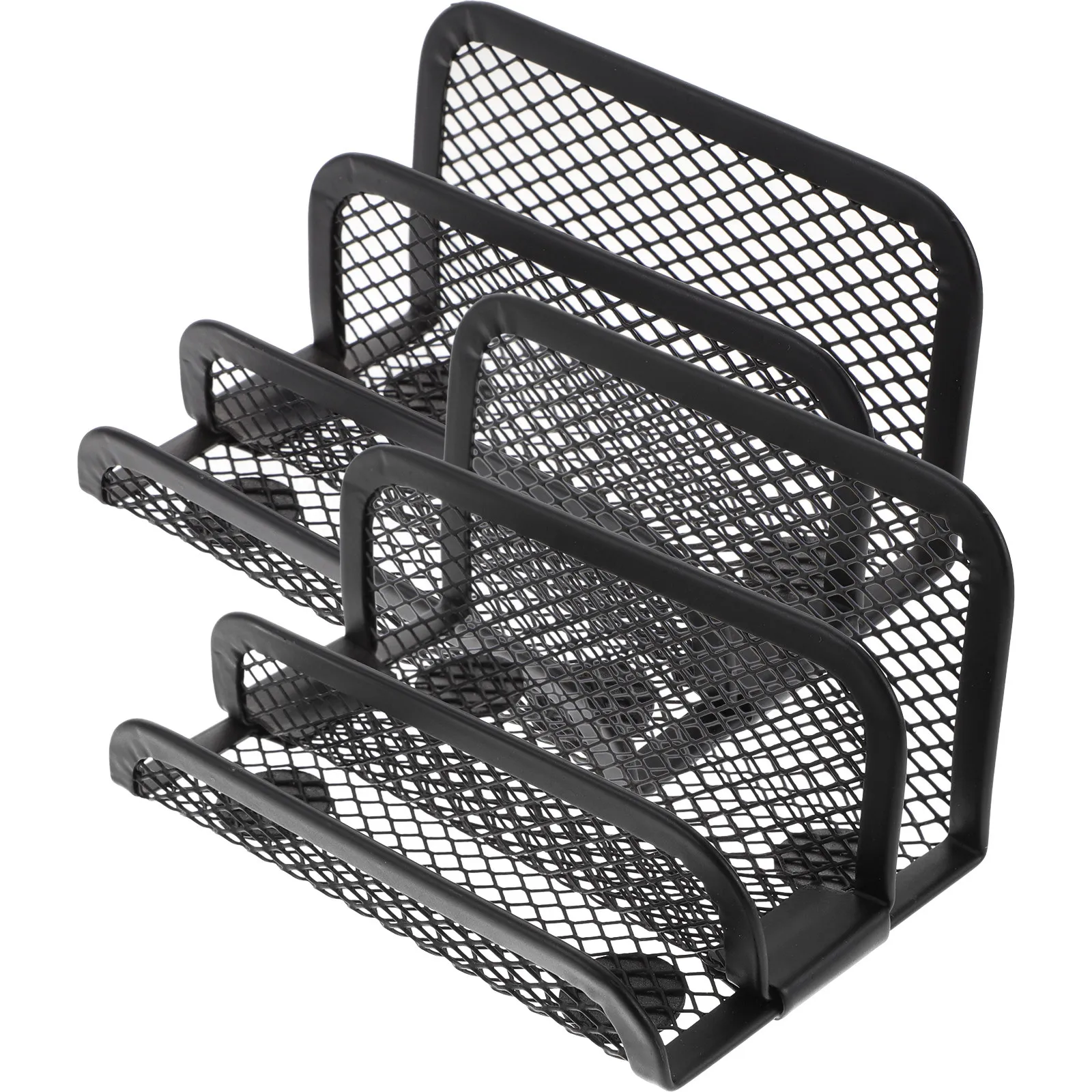 2Pcs Business Card Holder Metal Stand Large Capacity Compact Desk Organizer Name Card Rack Office Display Base Storage