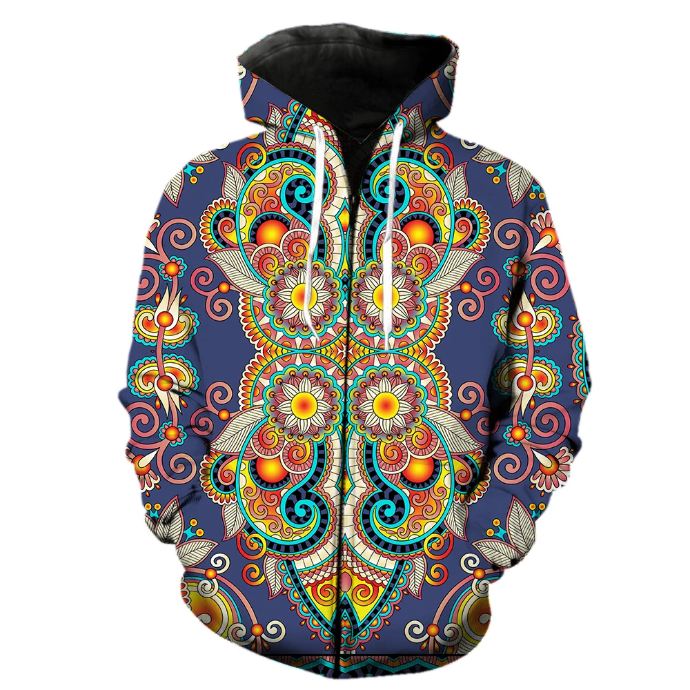 Ukrainian Style Men's Zipper Hoodie Spring Hip Hop With Hood Jackets 3D Printed Long Sleeve Harajuku Casual Unisex Streetwear