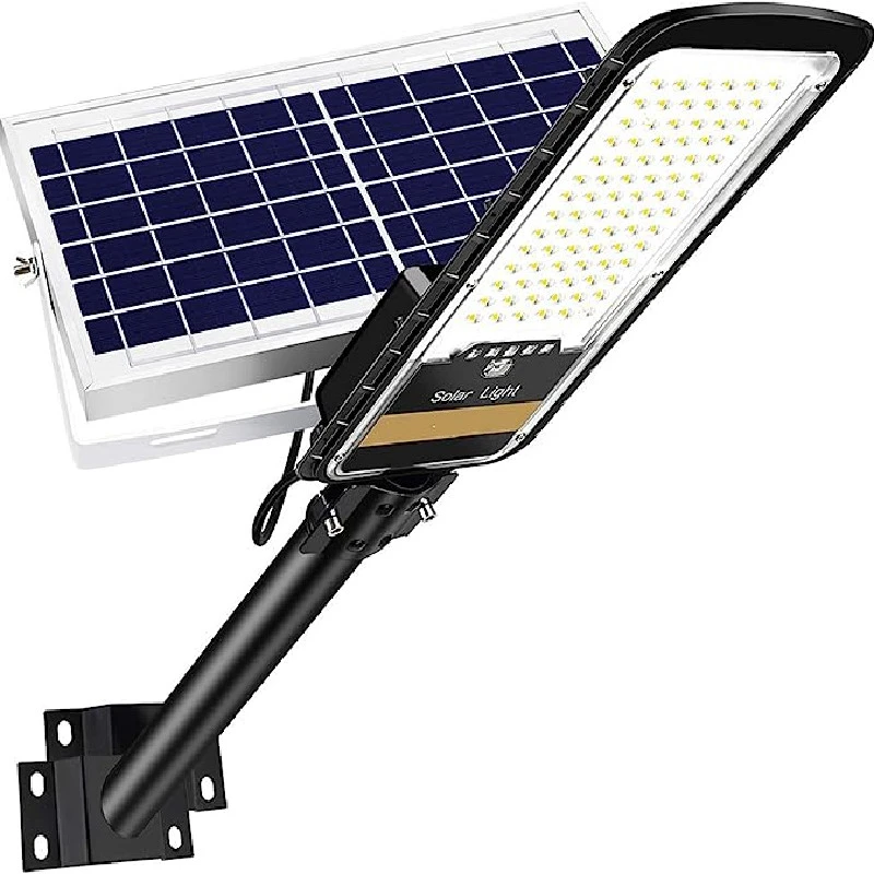 

Solar Street Lights Outdoor Lamp IP67 Waterproof Light with Remote Control Dusk to Dawn Security Led Flood Light for Yard Garden