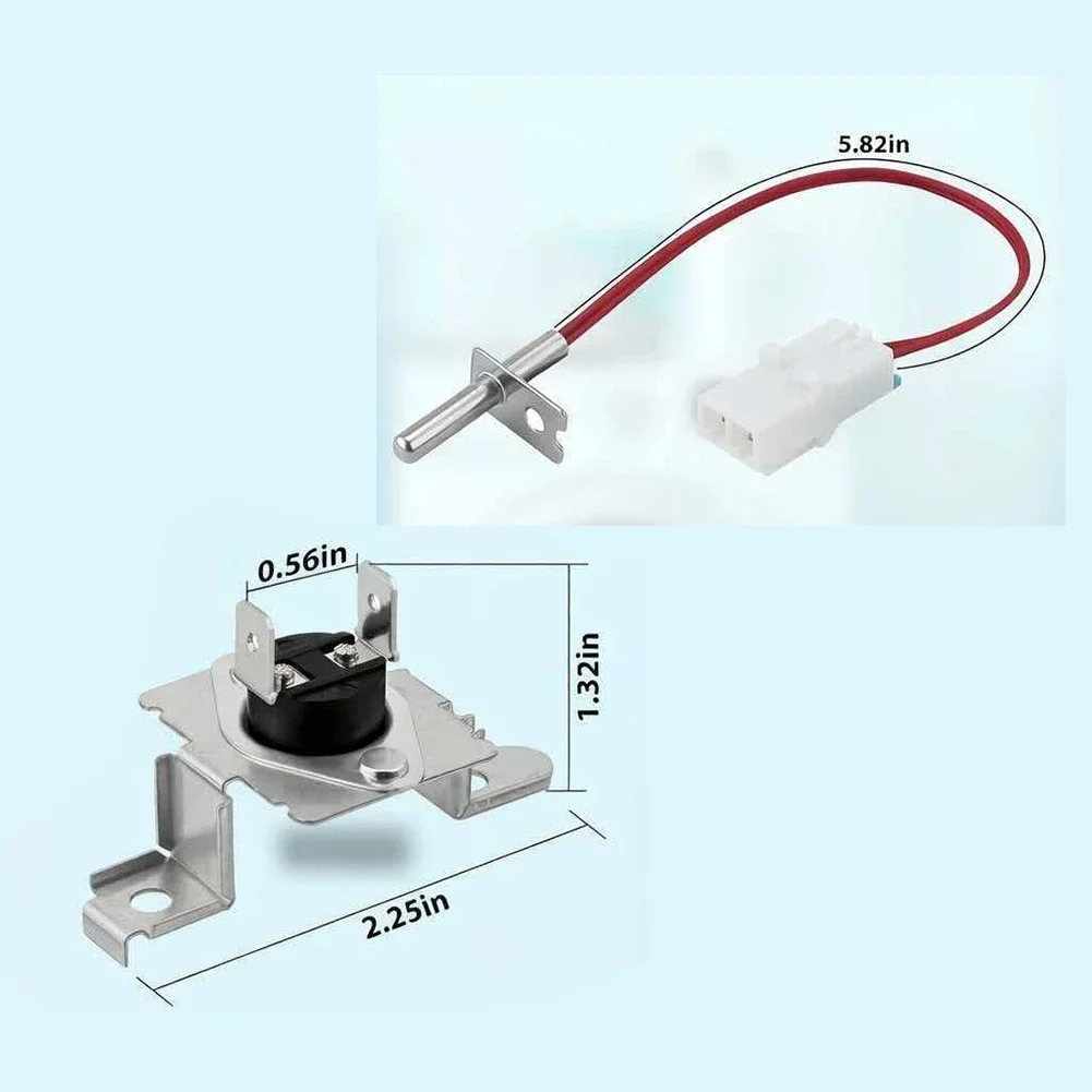 Thermistor And High Limit Thermostat Kit For LG Dryers Replaces 1268206 AP4441539 Ensures Proper Temperature Control