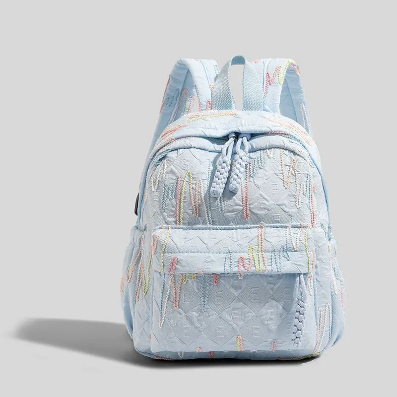 Korean Style Large Capacity Backpack for Women, Casual Contrast Color Commuting Bag for College Student Kpop Backpack