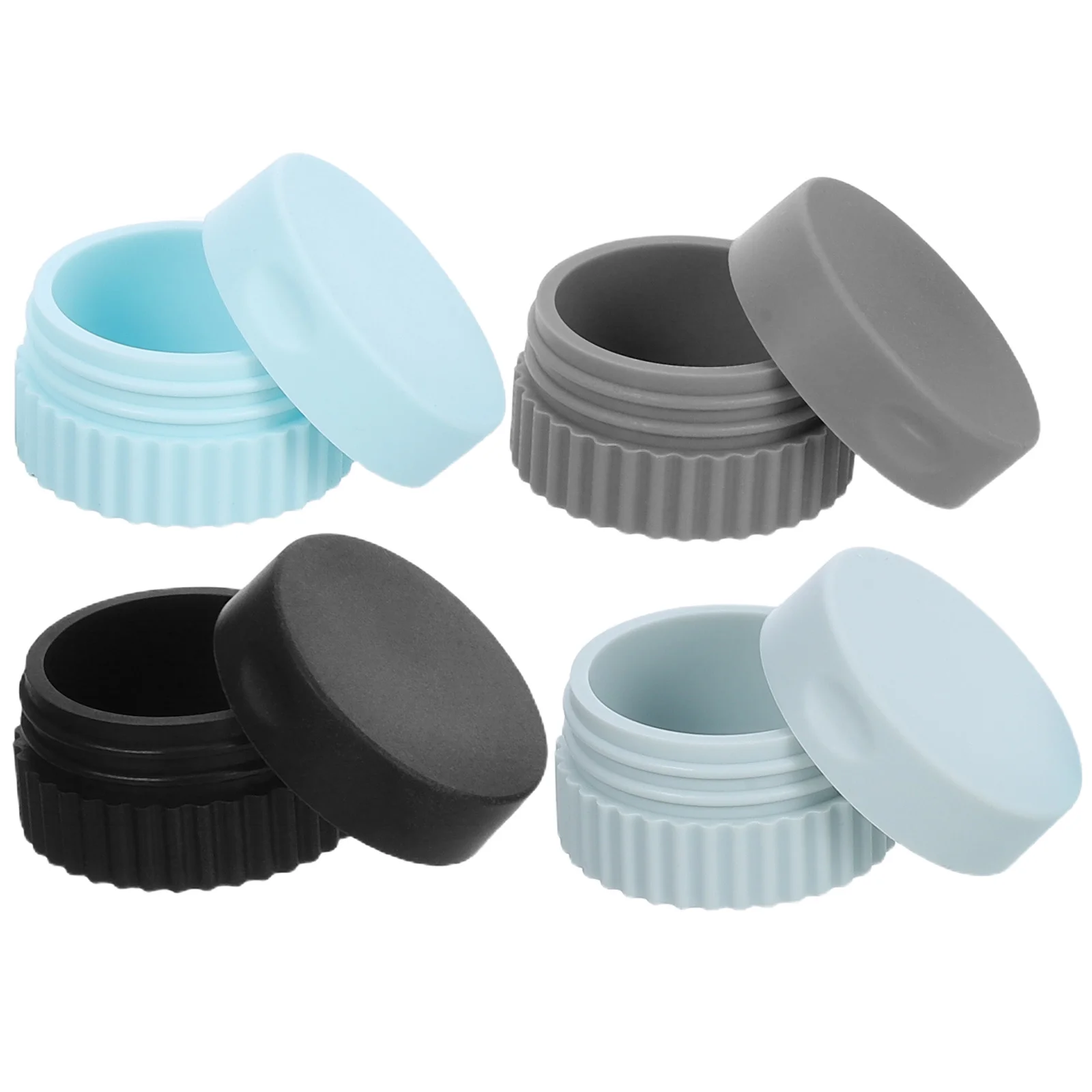 

4Pcs Travel Pill Organizer Small Silicone Case Waterproof Medicine Container for Daily Vitamins Supplements Pill Case