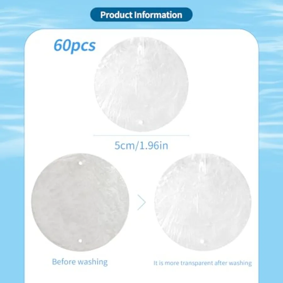 60 PCS Capiz Shells Round Natural Shells 2 Inch White Round Capiz Shells with 2 Holes for Wind Chimes Curtain Shell Garland DIY