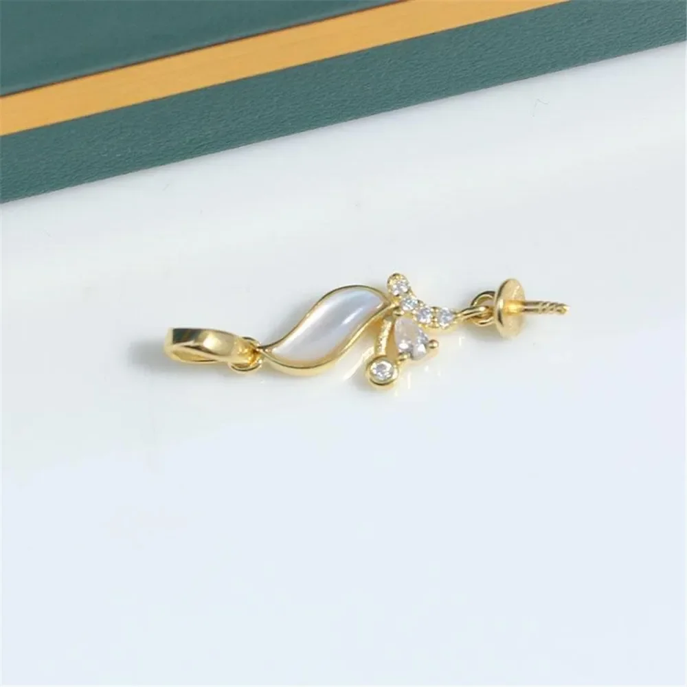 

Подвеска из стерлингового серебра 925 пробы с жемчугом, DIY пустая ободок, чашка, ювелирные изделия для рукоделия, фурнитура для подвески с полыми зубцами