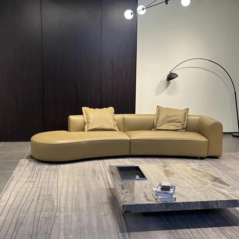 aesthetic designer Sofa luxury fashion interior chinese style vintage Simple Sofa Leather Poltrona Gonfiabile Home Furniture