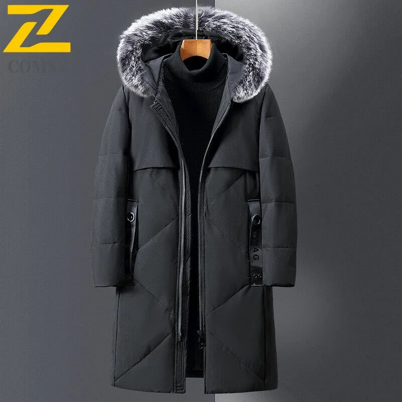 

COMXZ куртка-пуховик нейтральный сплошной цвет с капюшоном для кемпинга ветрозащитная парка длиной до колена повседневная уличная стильная теплая зимняя одежда