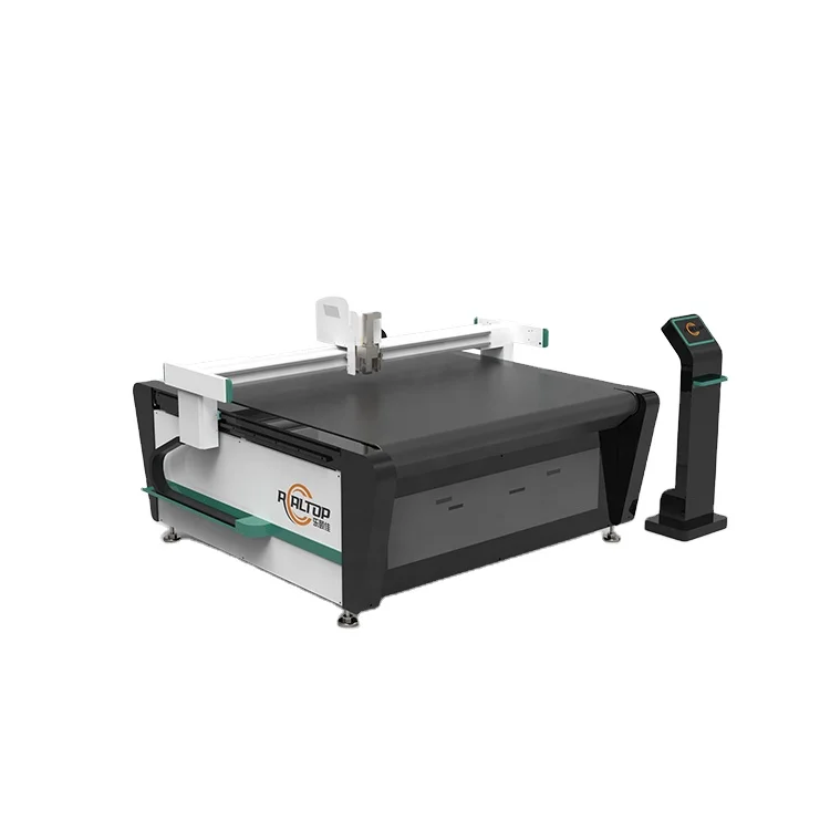 Realtop 6040 1070 Fully Automatic Cutting Machine Oscillating Knife Kiss Knife V-groove Cut Corrugated Boxes Labels Cartoon Boar